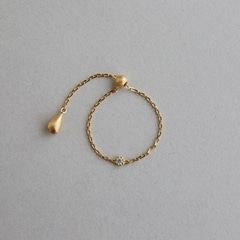 Wild Strawberry スパイダークロスナッツチェーン アクセサリー CHERRY BROWN dew Chain Ring 01｜リング｜IDEE SHOP Online